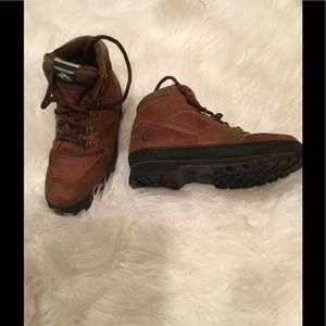 Timberland brown leather steel toe boot