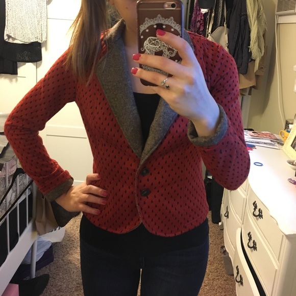 Free people Blazer patterned w tweed detail - NWT! - Picture 2 of 3