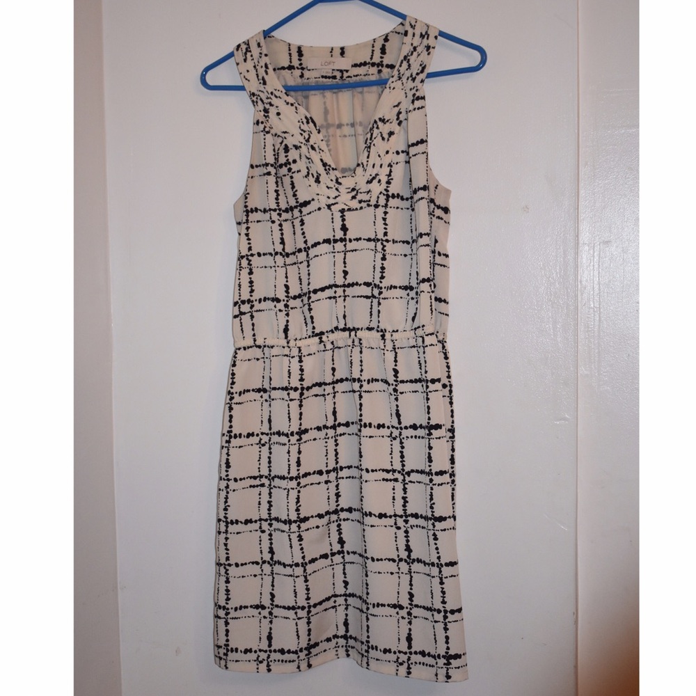 Cream and black patterned summer dress