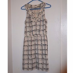 Cream and black patterned summer dress