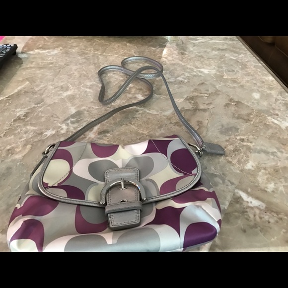 Authentic Coach Purse - Silk Cross Body- looks new - Picture 2 of 5