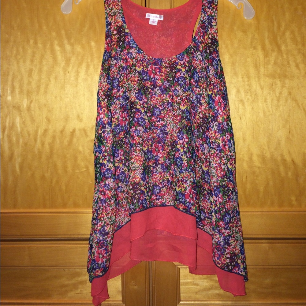 Sheer floral tank