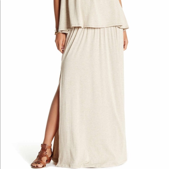 Go Couture Popover Maxi Dress - Oatmeal - Picture 2 of 6