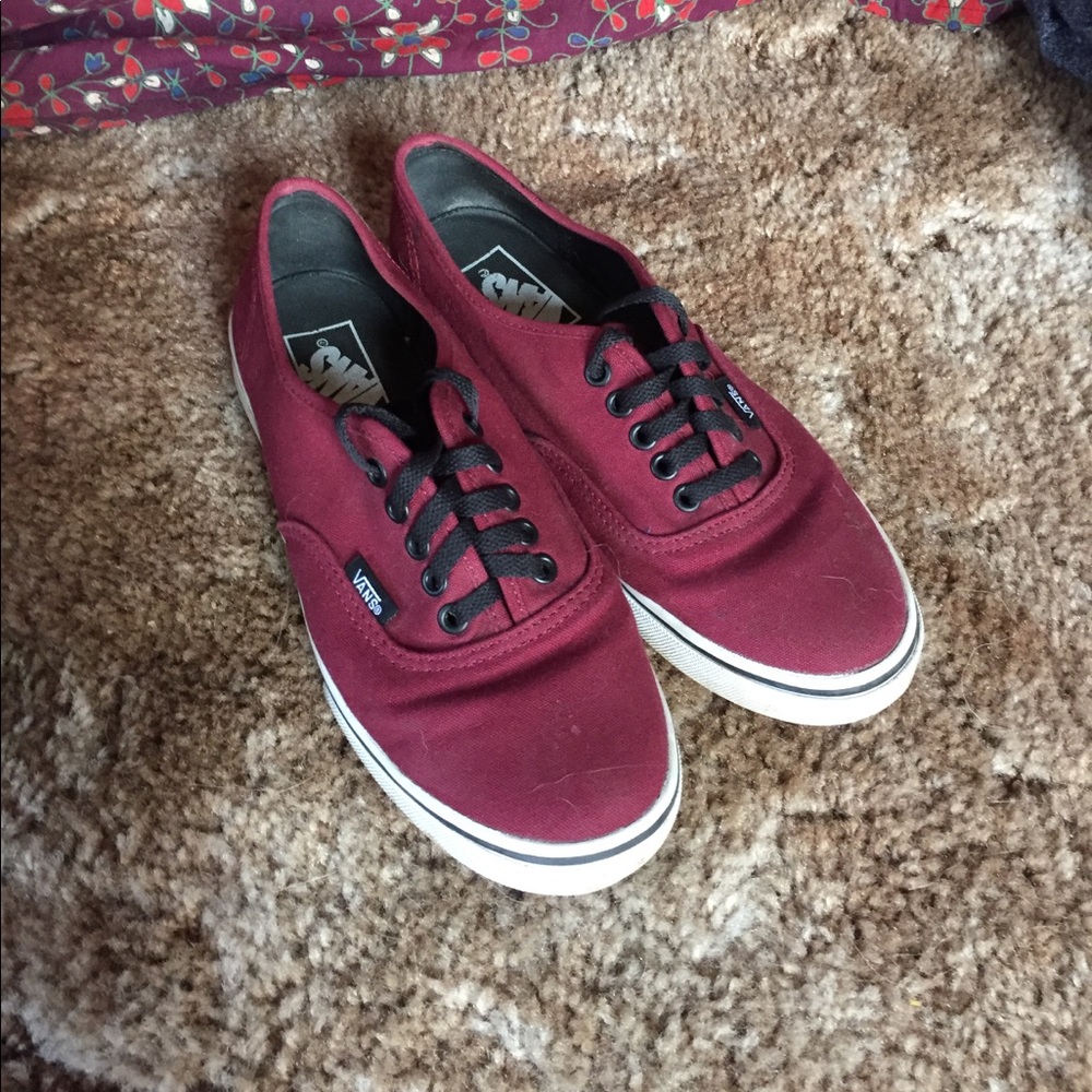 Dark red Vans