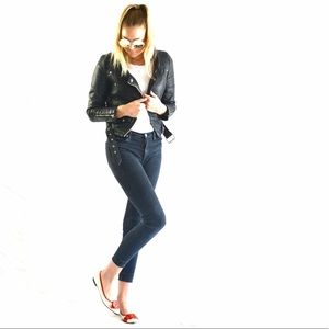 Fendi canvas and patent leather buckle flats