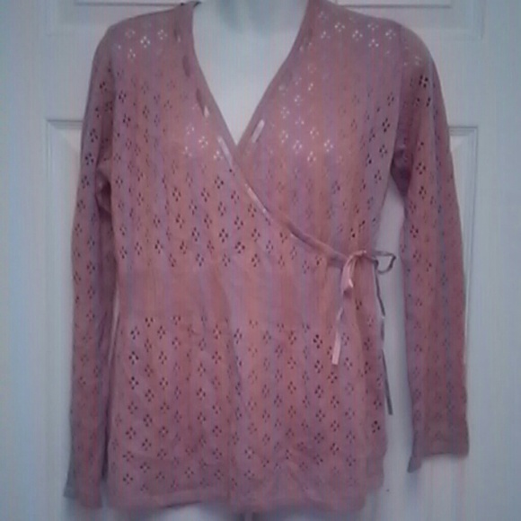 Dusty Rose Wrap Cardigan - Picture 2 of 3