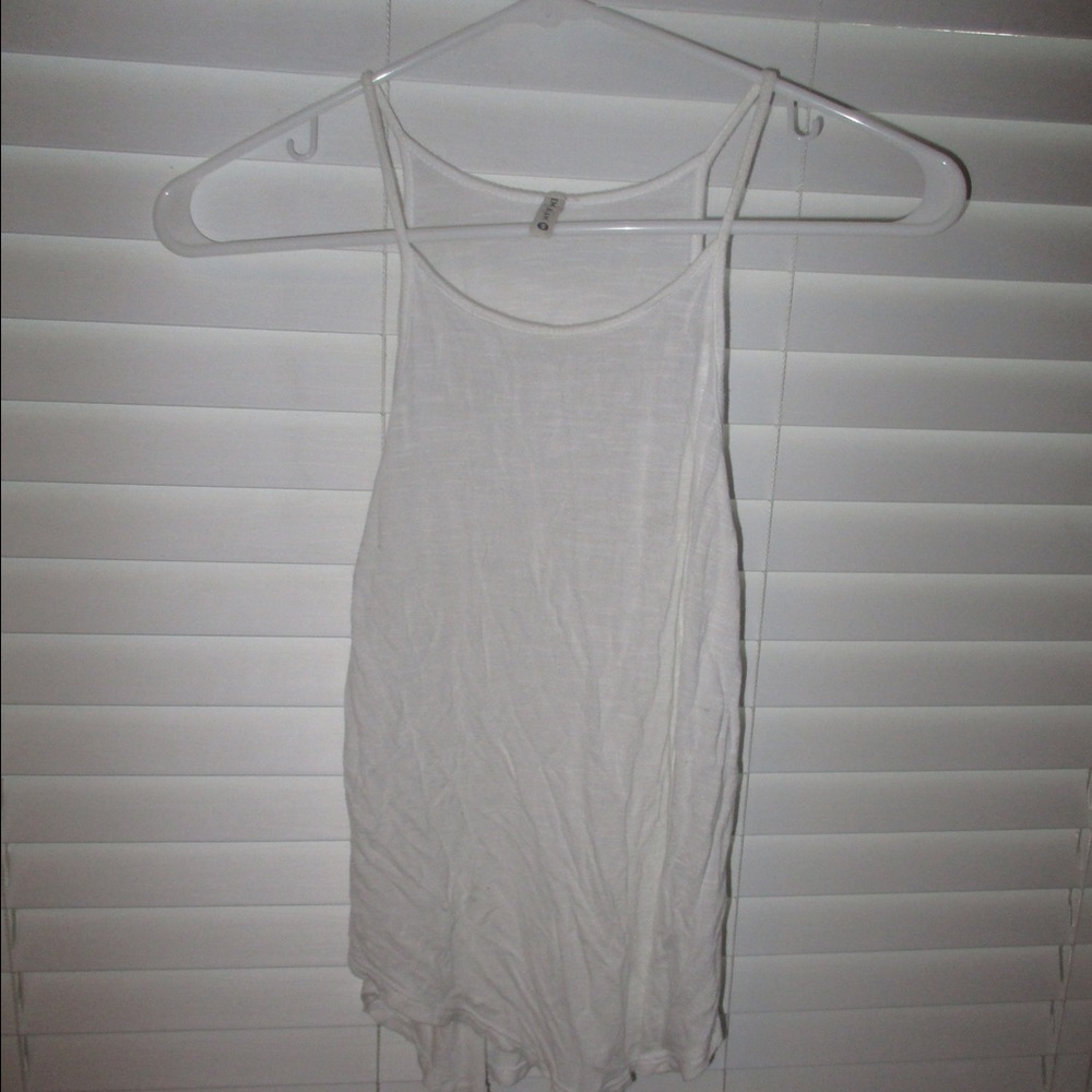 Emma & Sam white summer high neck tank