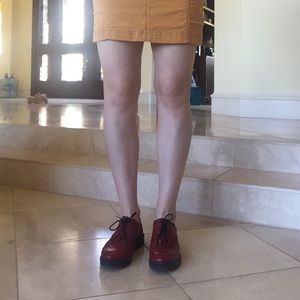Muted red authentic Italian oxfords
