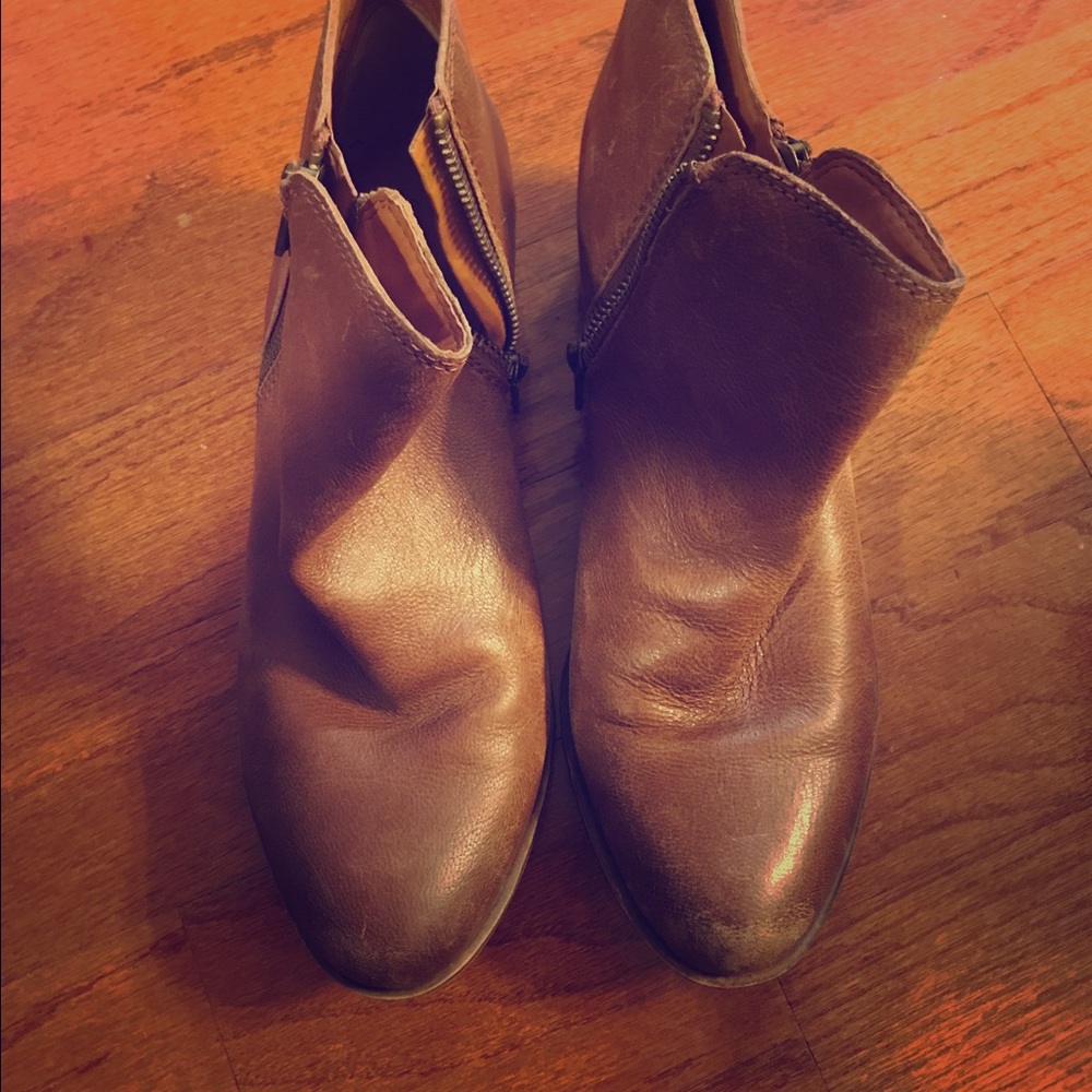 Lucky brand booties, brown leather