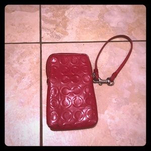 Authentic Magenta Coach Wristselete  👛