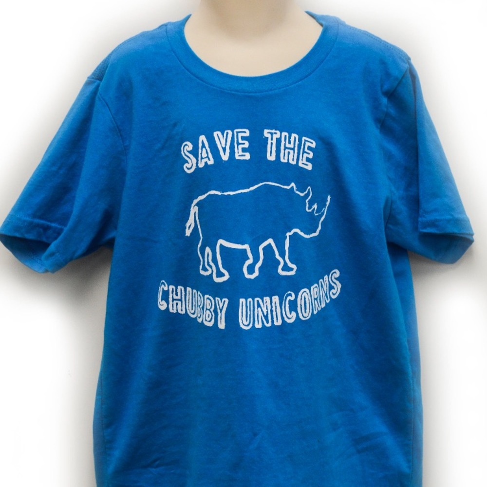Save the Chubby Unicorns Unisex Youth Child's Tee