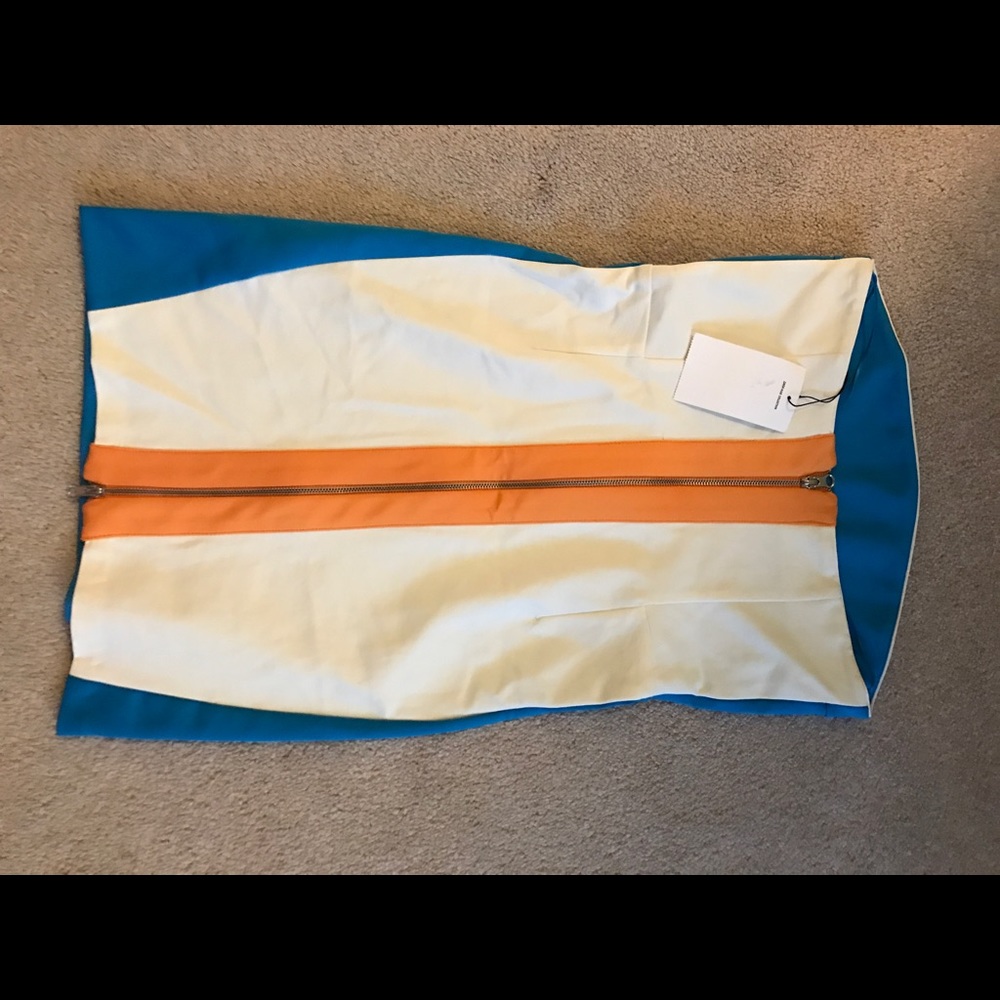 NWT Zara Colorblock Women's Dress Medium Strapless