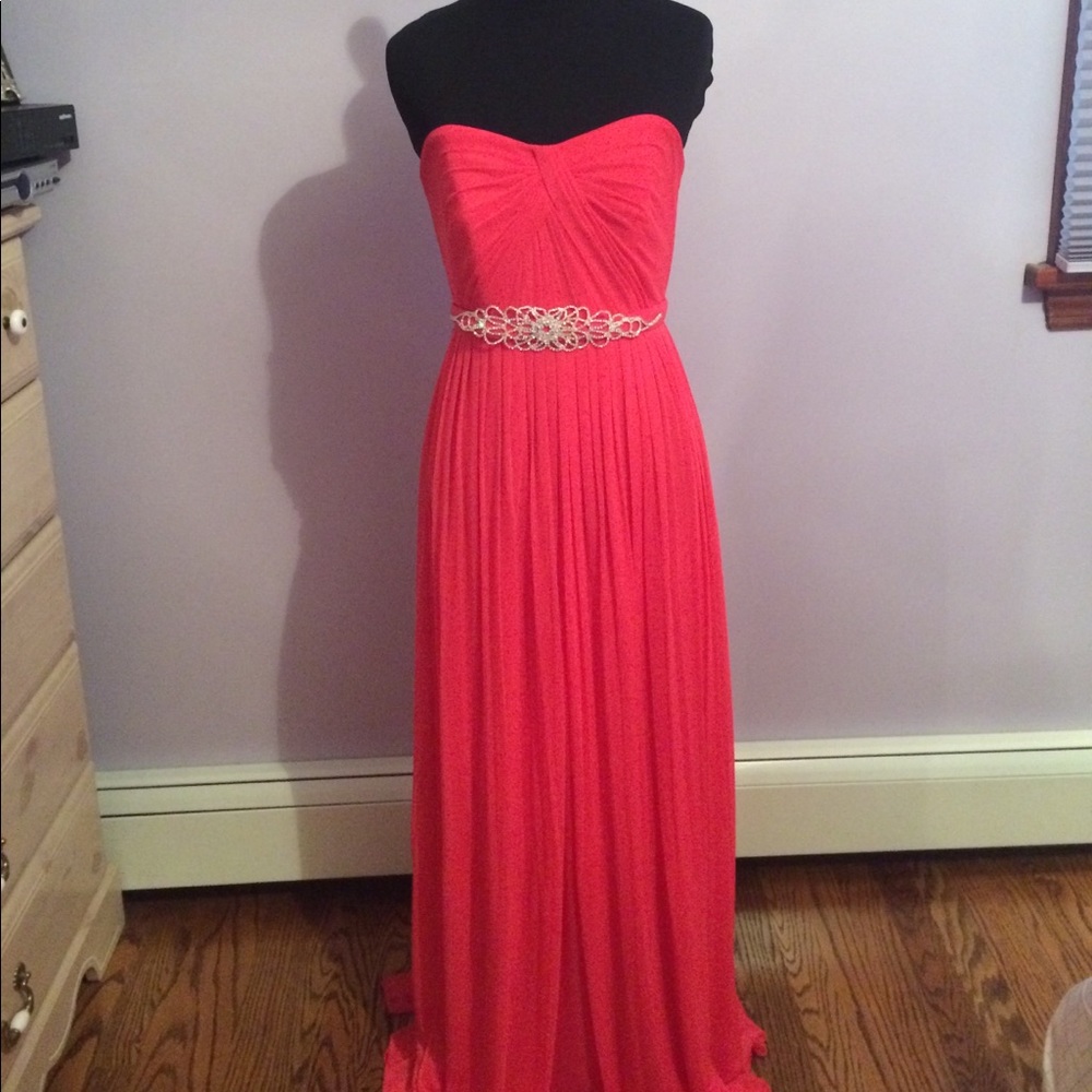 Strapless formal gown