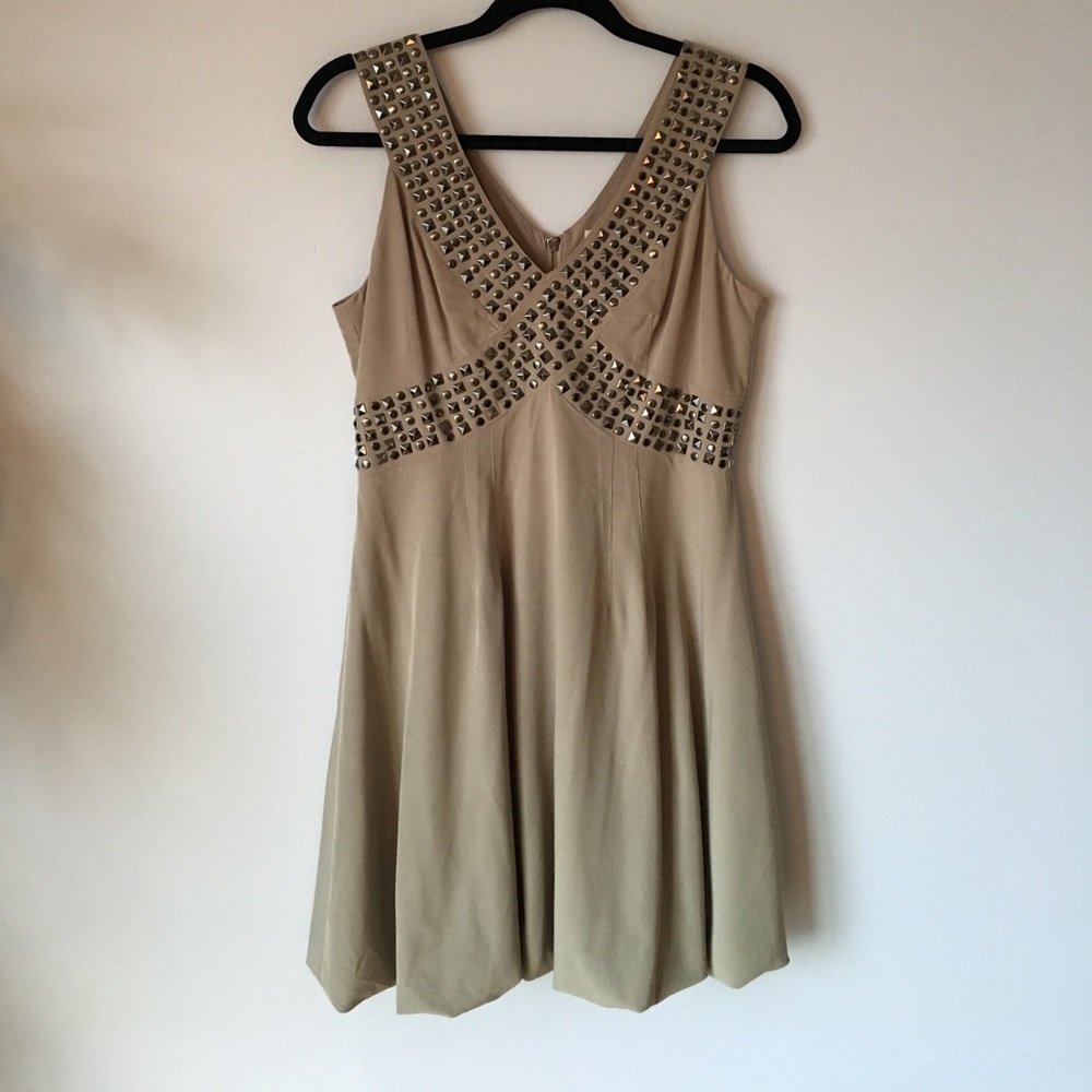 Esley embellished olive dress