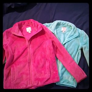 *SOLD*Bundle Big Girl Fluffy Zipper Jackets Sz1012