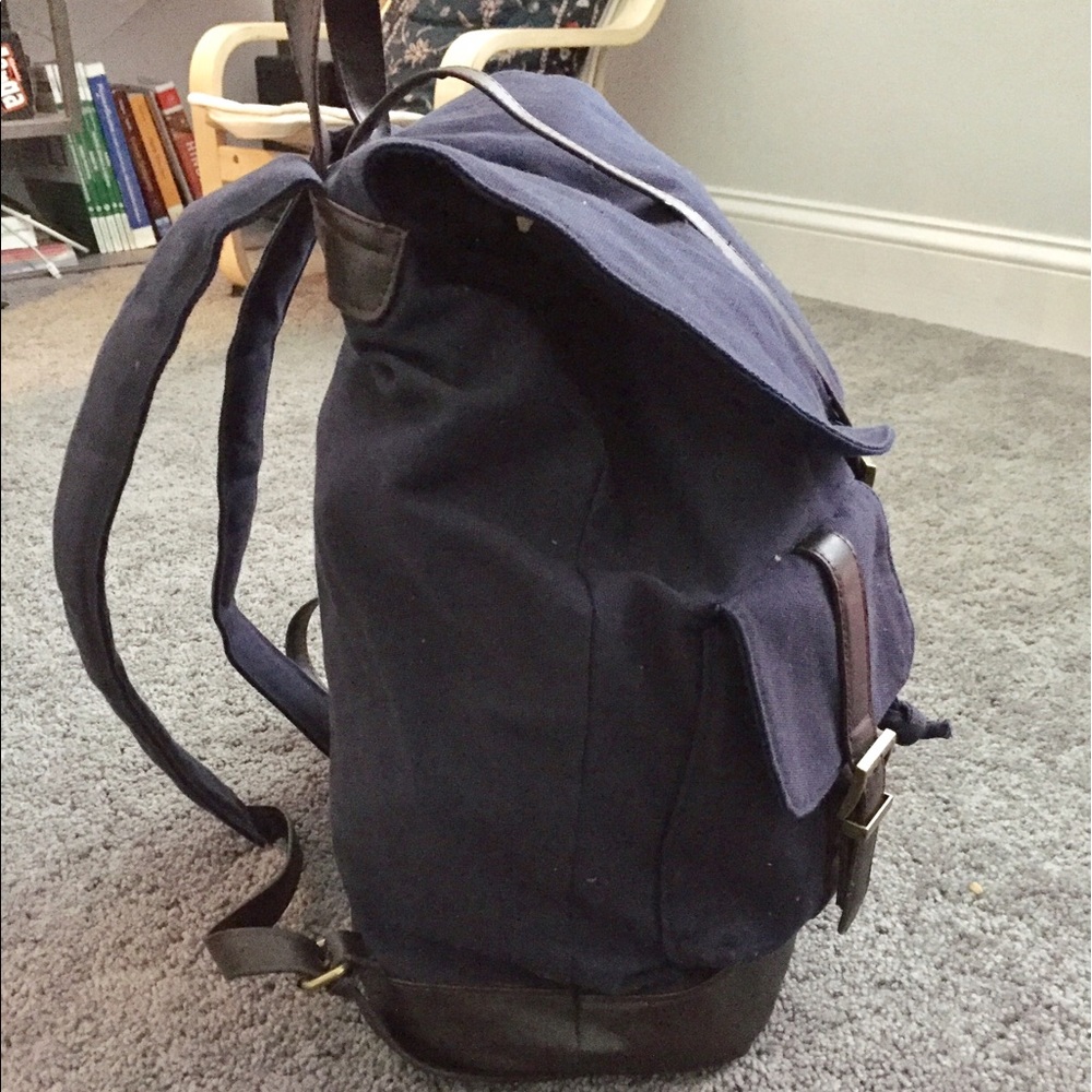 John Lewis Canvas Rucksack, Navy