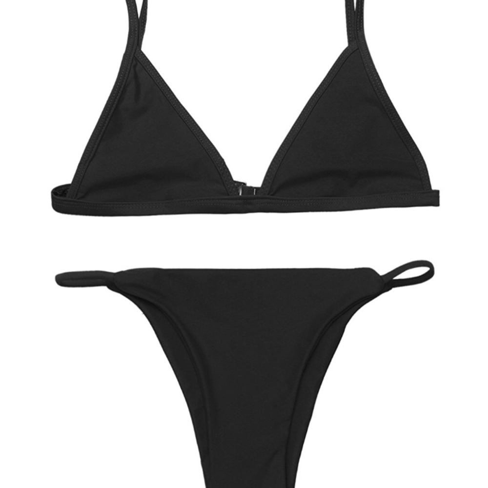 Basic black bikini