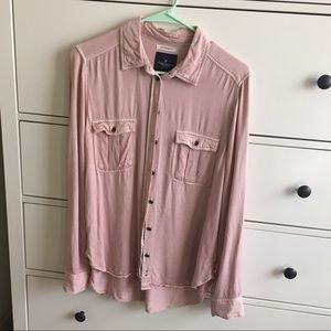 Blush boyfriend fit button down (only worn once!!)