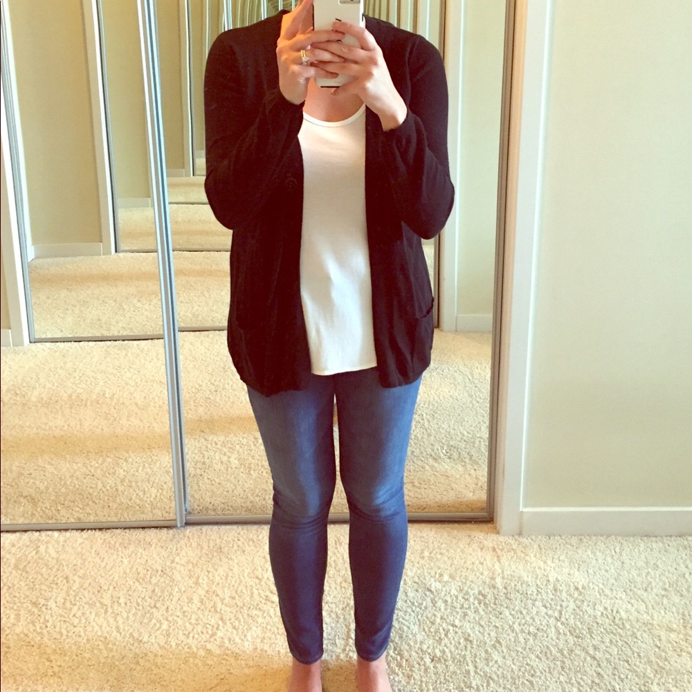 Black, Single Buttoned Sweater