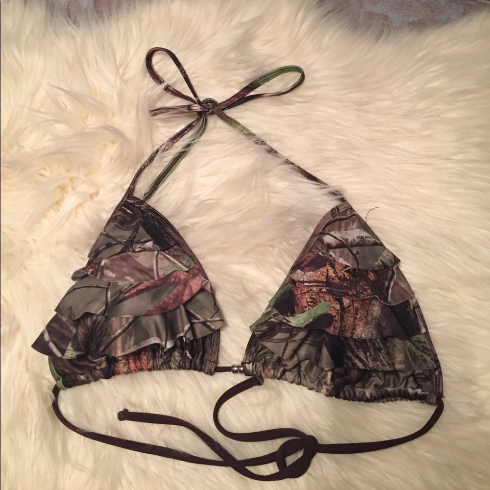 Camouflage String Bikini Top