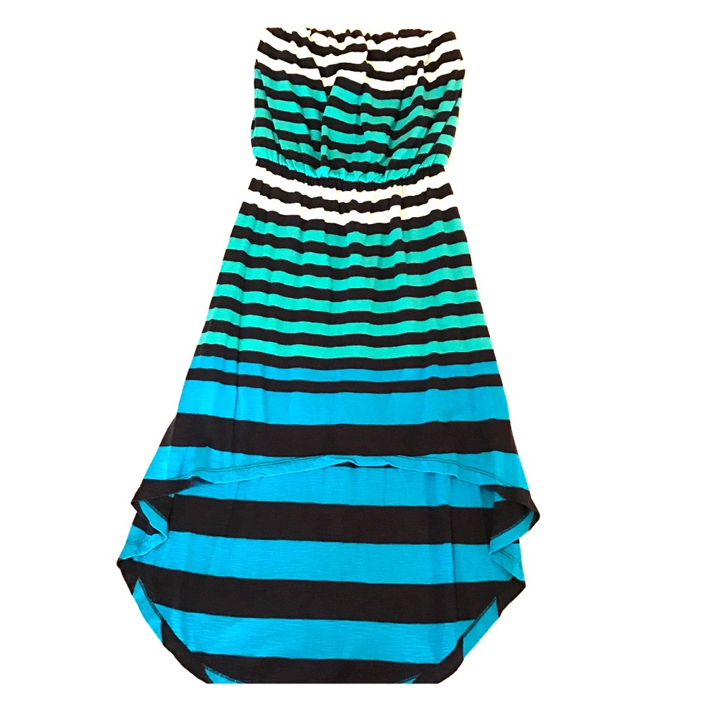 Multicolor blue highlow express XS dress