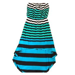 Multicolor blue highlow express XS dress