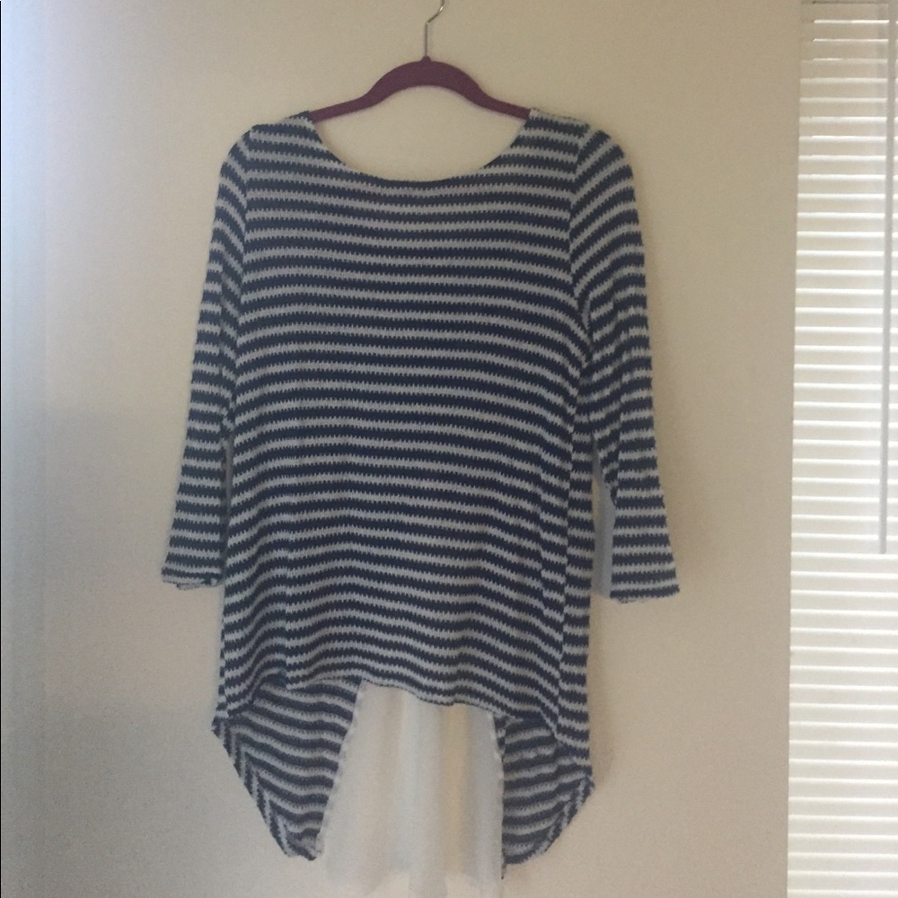 Blue and white shirt