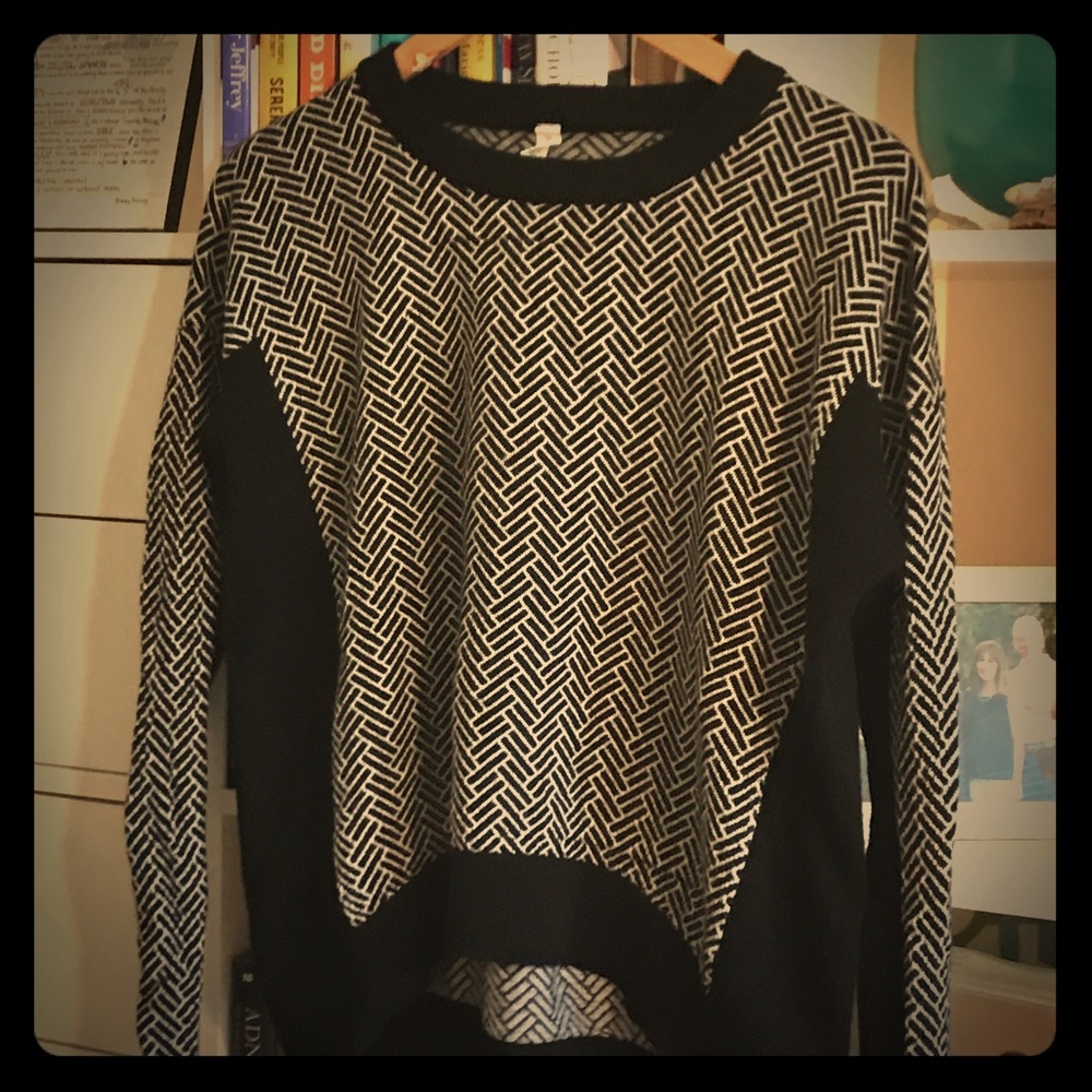 Black and White Lululemon Sweater