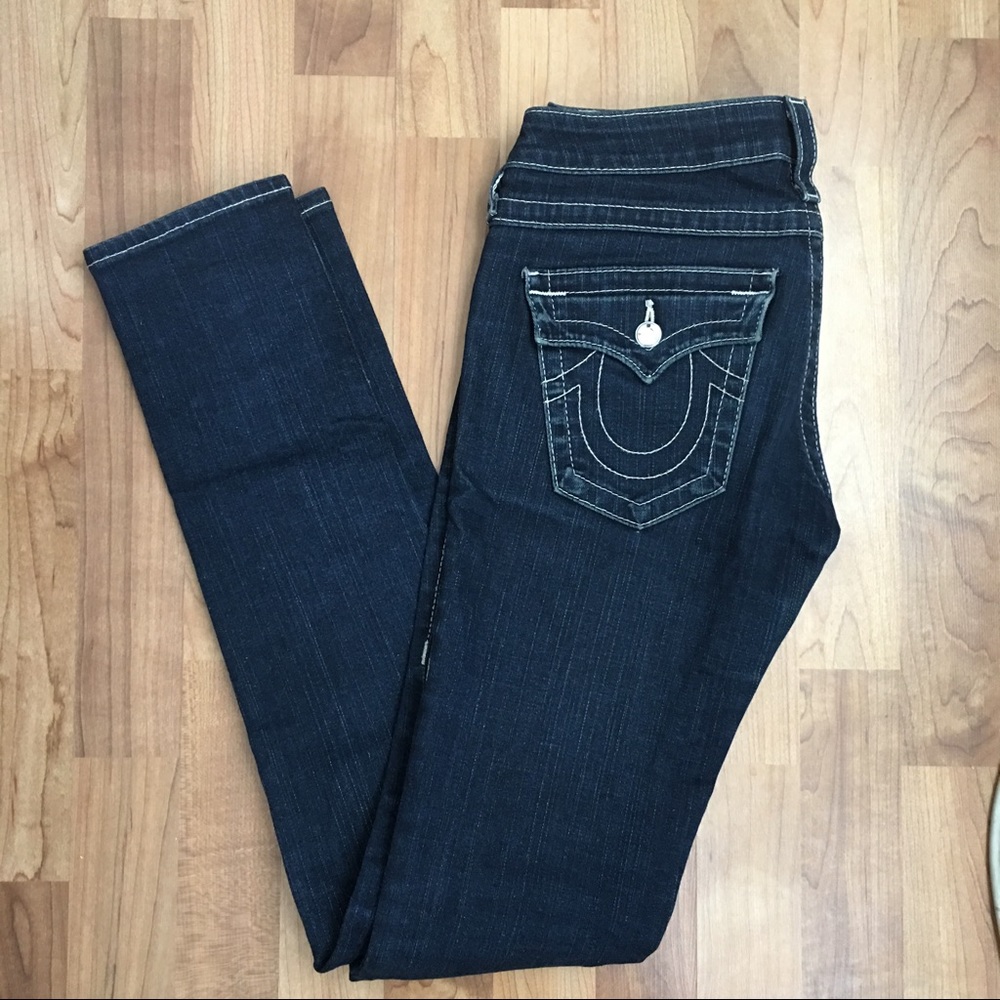 True Religion Swarovski Button Jeans