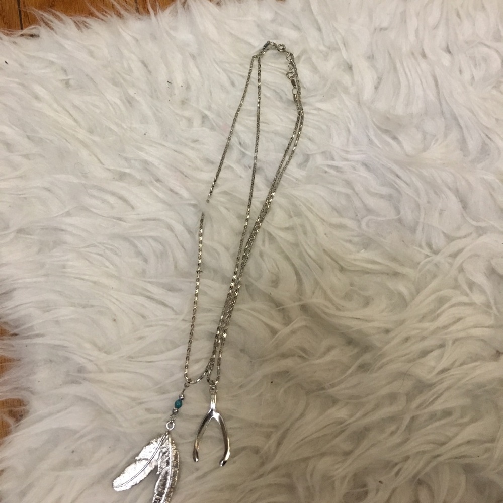 Wish Bone and Feather Necklace Bundle