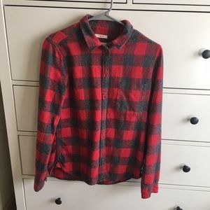 Women's grey and red flannel
