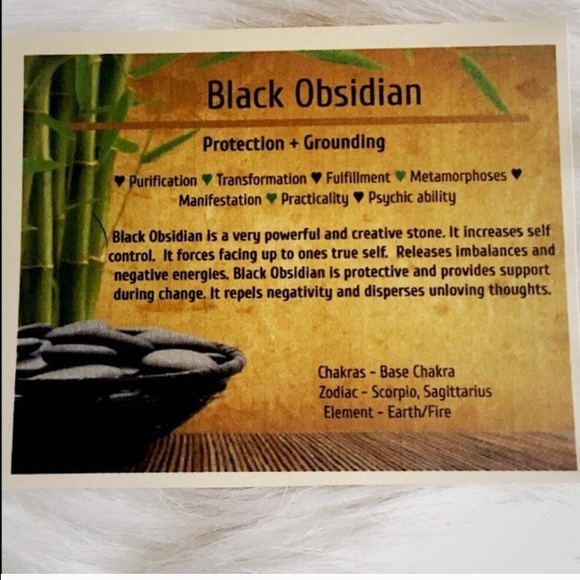 Handmade 5pc black obsidian bracelets - Picture 3 of 3