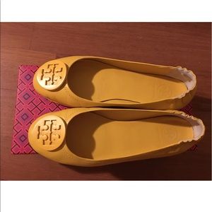 Tory Burch yellow minnie ballet flats