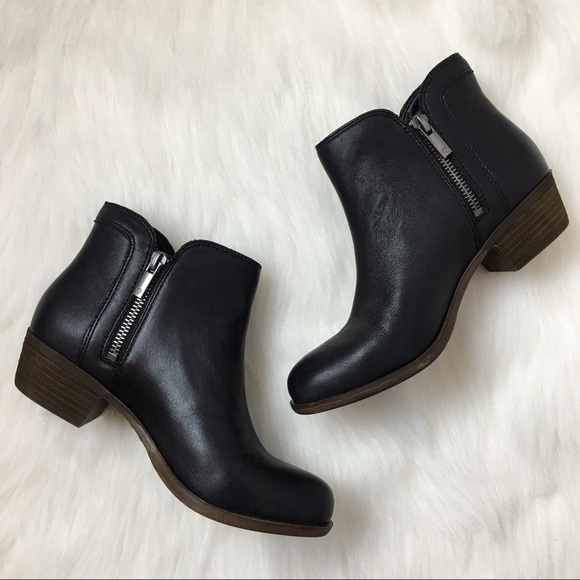 Lucky Brand Shoes - Lucky Brand Black Double Zipper Ankle Booties