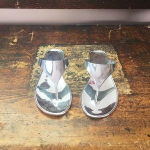 BEBE METALLIC SANDALS