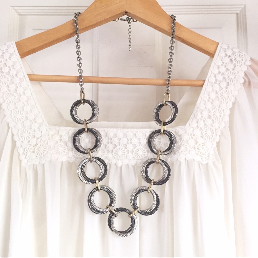 Mixed Rings Necklace