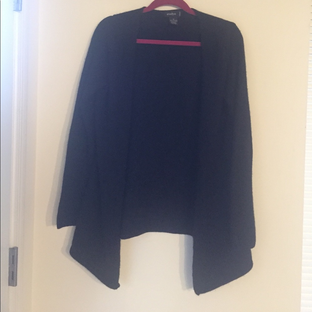Black 100% cashmere cardigan