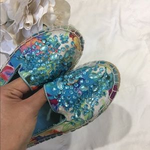 Embellished Floral Espadrilles