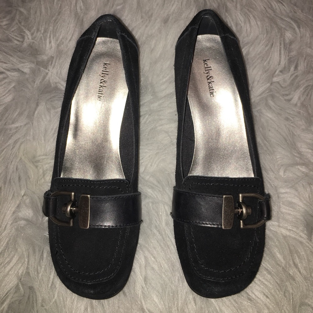 Black Suede Wedges - Size 7