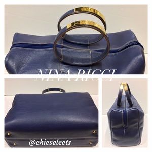 NINA RICCI Caviar leather, Weekend travel Satchel