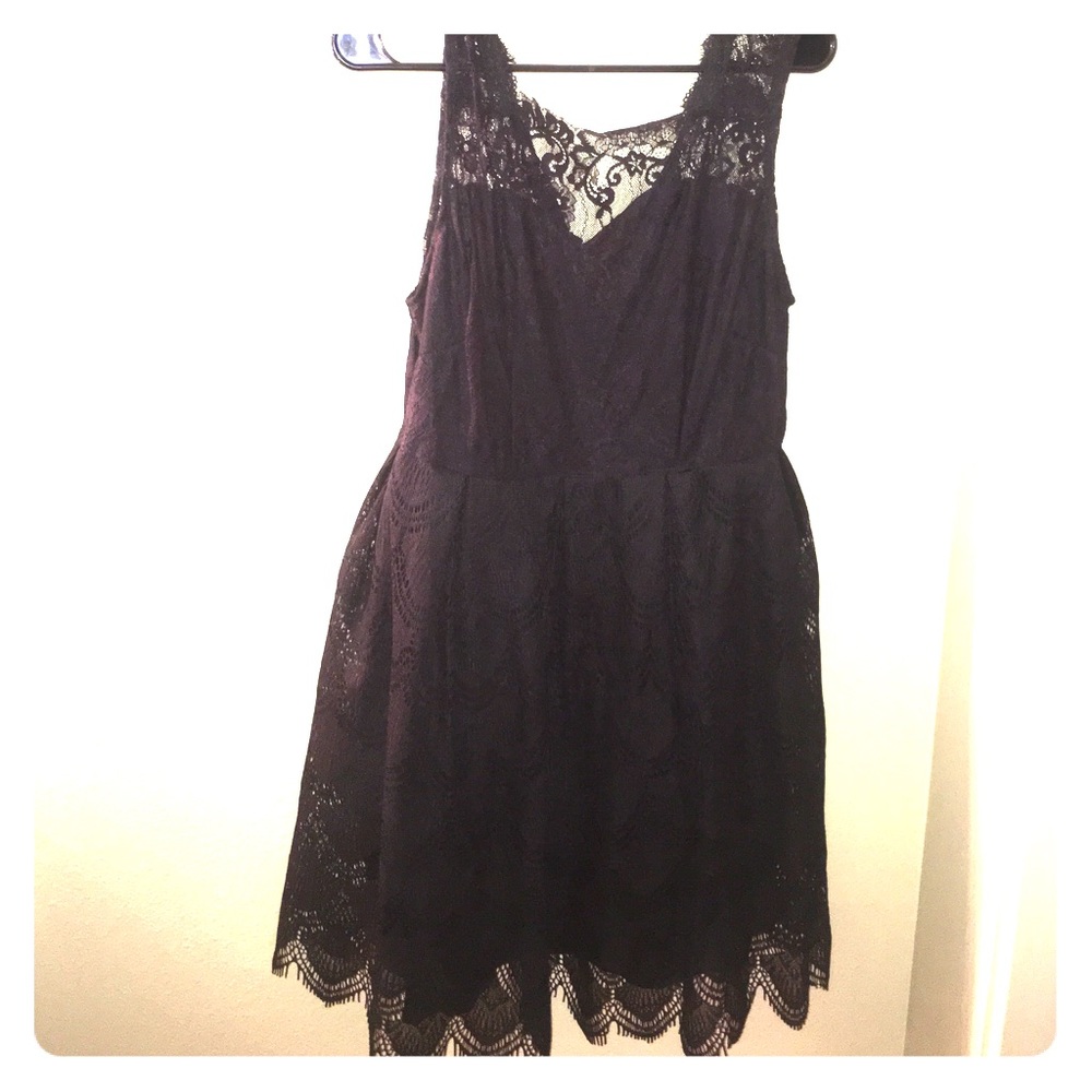 Black lace dress