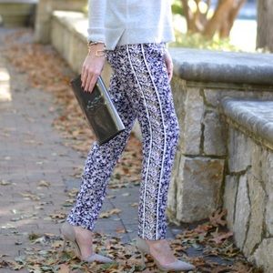 Rebecca Taylor Purple Floral Pants - Size 6