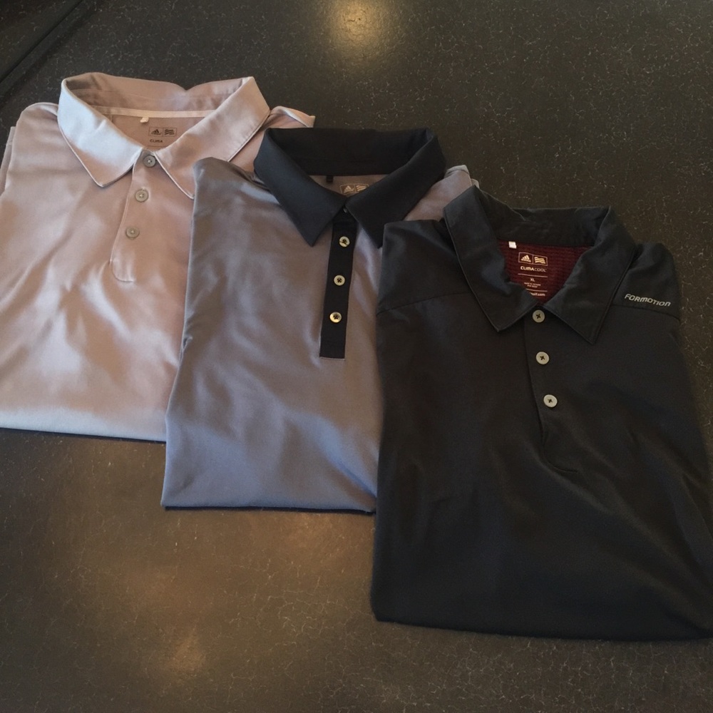 Men's ADIDAS golf shirts X3