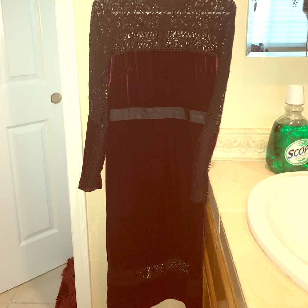 TopShop Cute burgundy dress