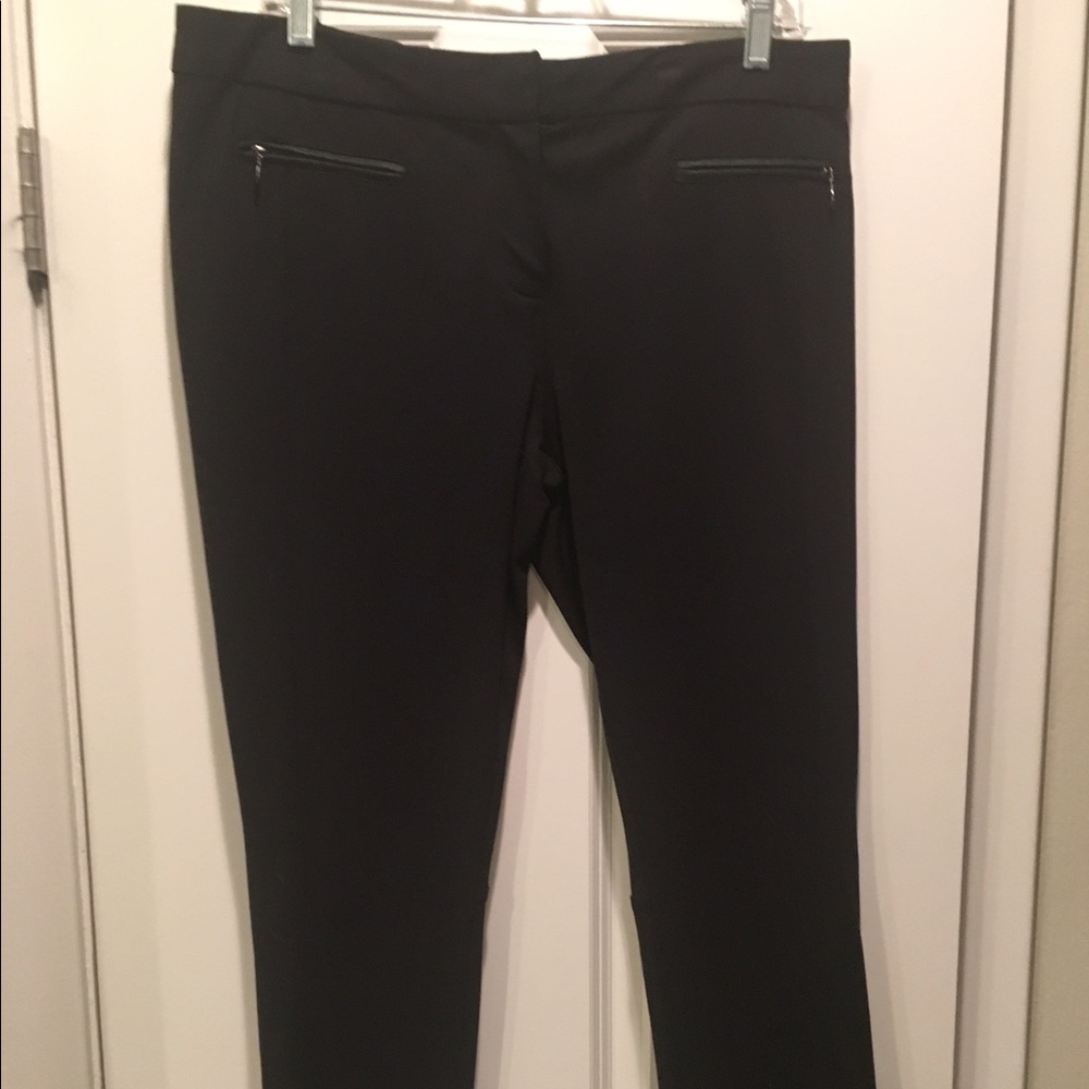 Paige knit black zip front pants