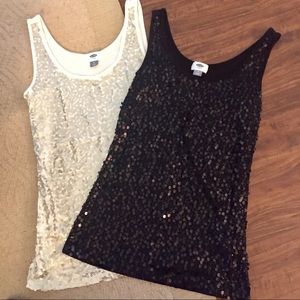 Set of 2 Old navy sequin tank tops