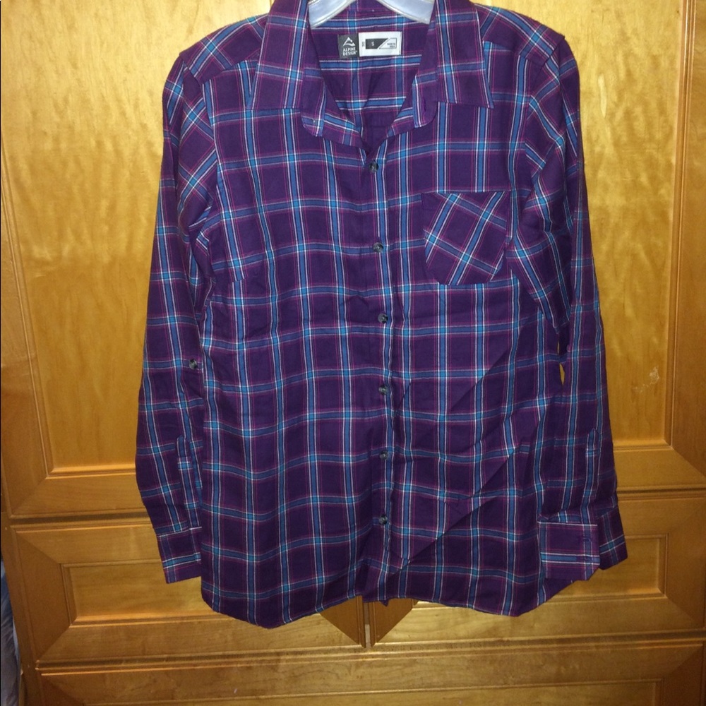 Purple and blue flannel