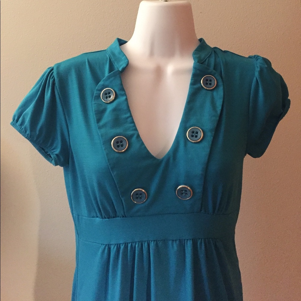 Blue buttoned blouse