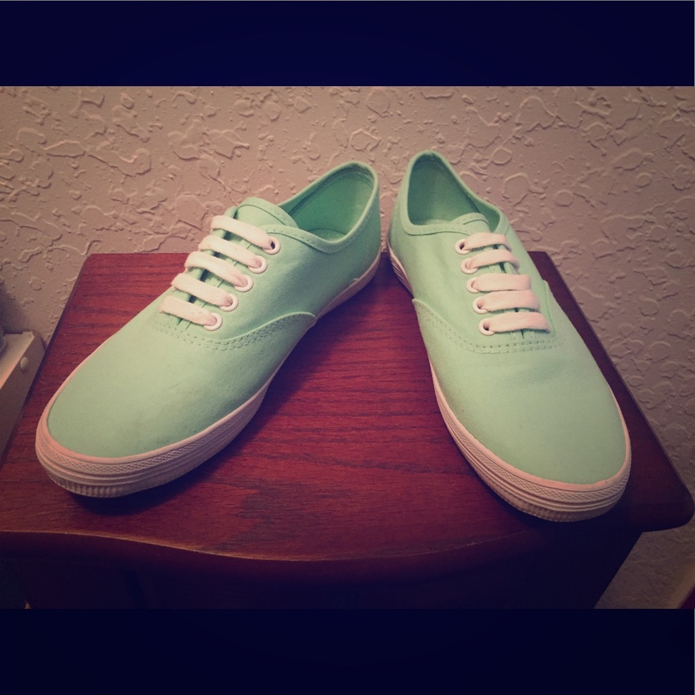 Teal sneakers
