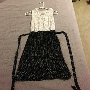 Black and white polka dot dress from Loft